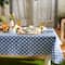 Stonewash Blue Polka Dot Vinyl Tablecloth 70" Round